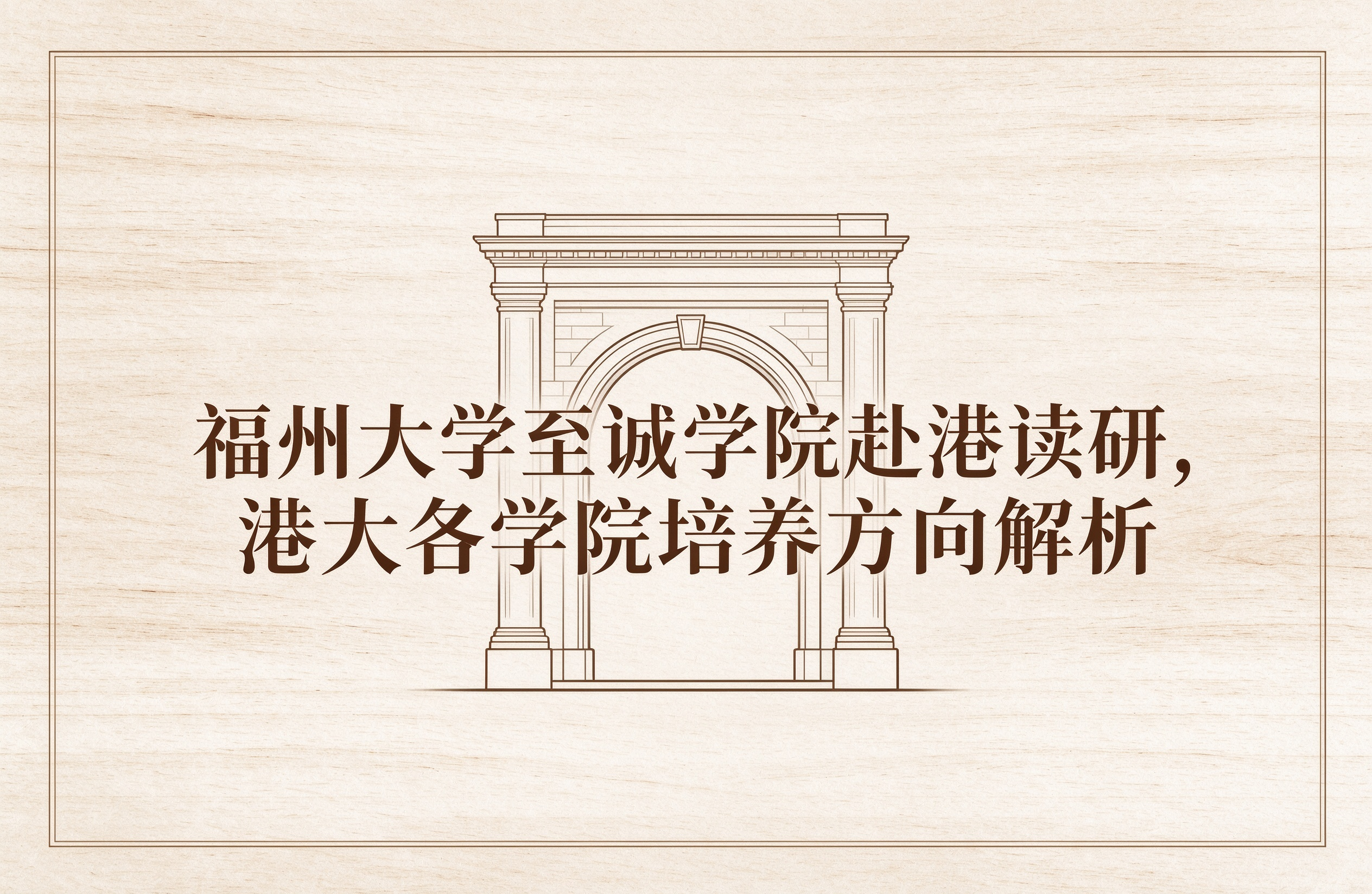 福州大学至诚学院赴港读研，港大各学院培养方向解析