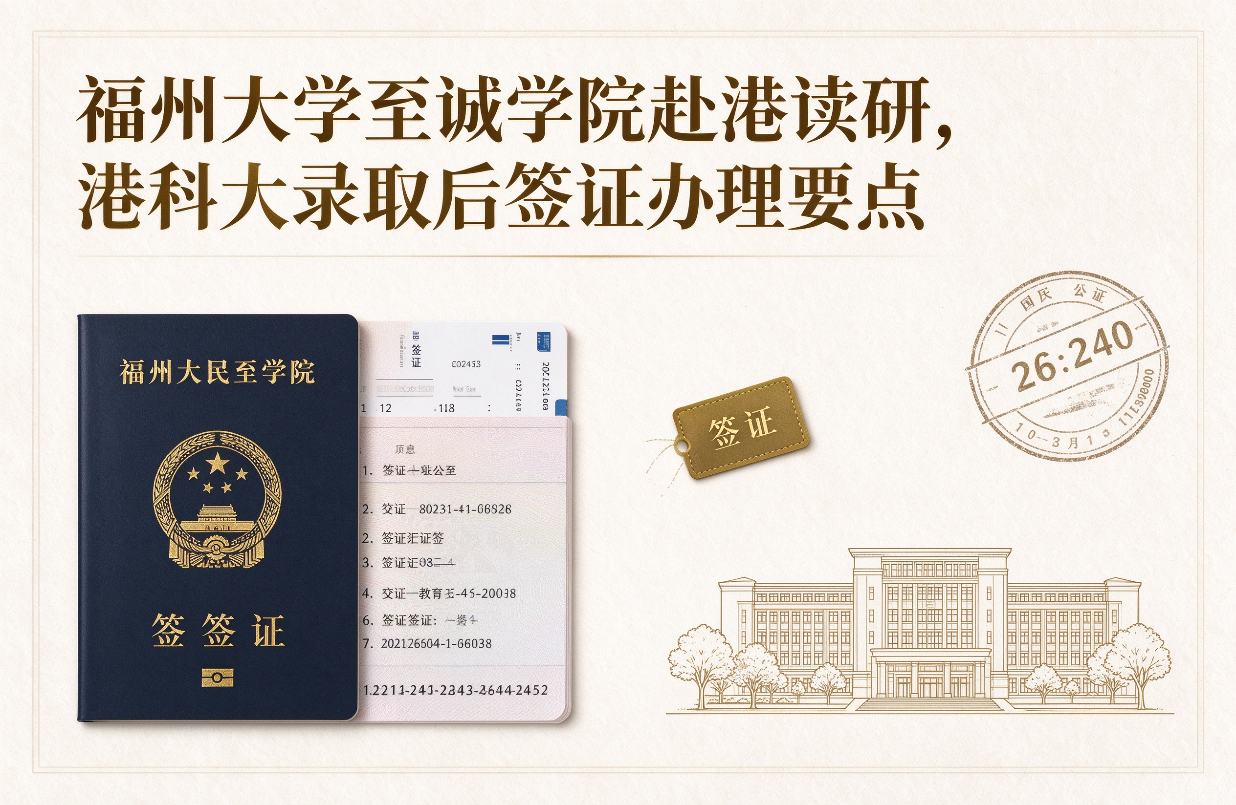 福州大学至诚学院赴港读研，港科大录取后签证办理要点