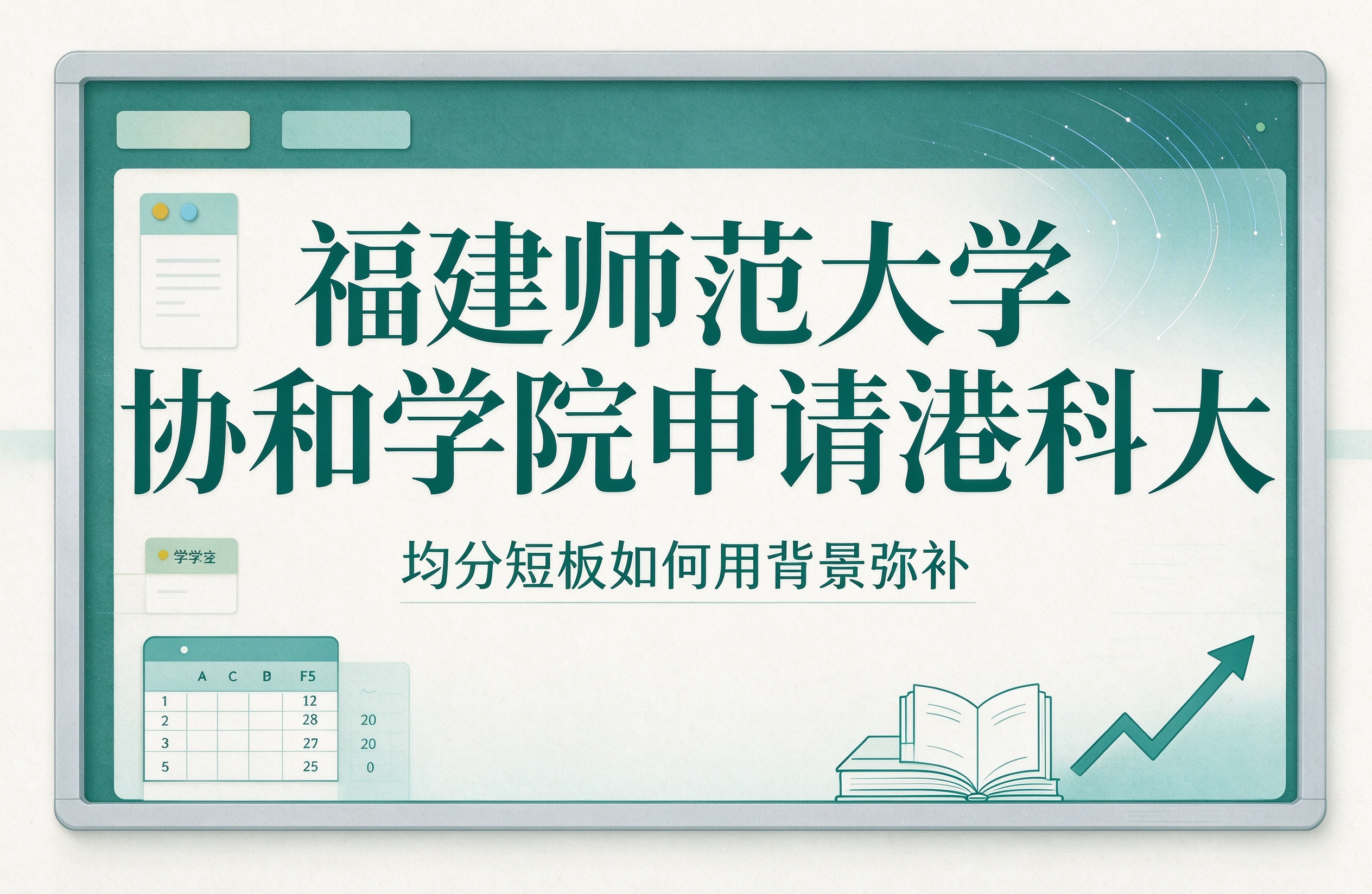 福建师范大学协和学院申请港科大，均分短板如何用背景弥补