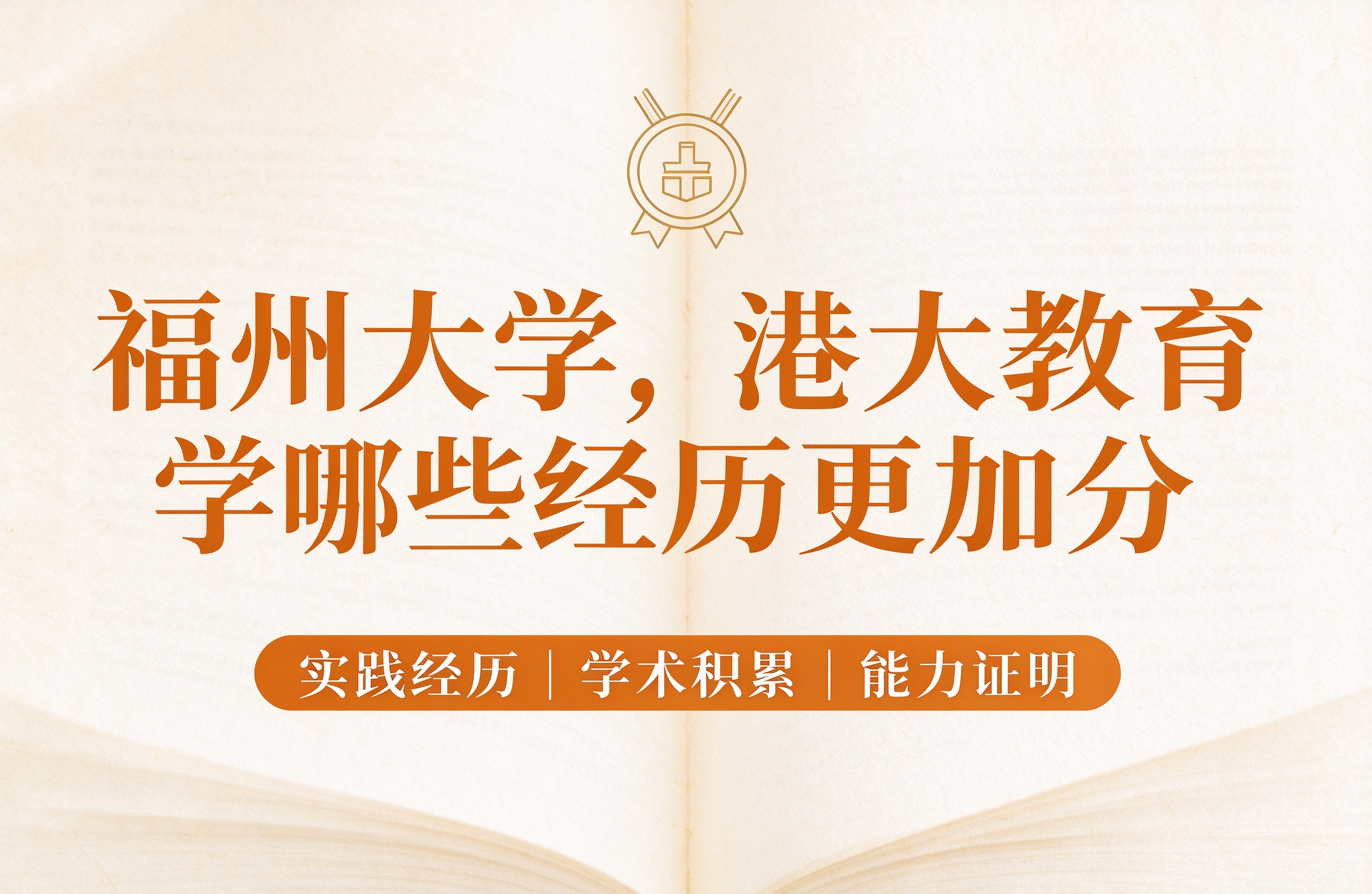 福州大学,港大教育学哪些经历更加分
